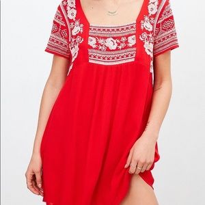 Ecote embroidered gauze frock dress